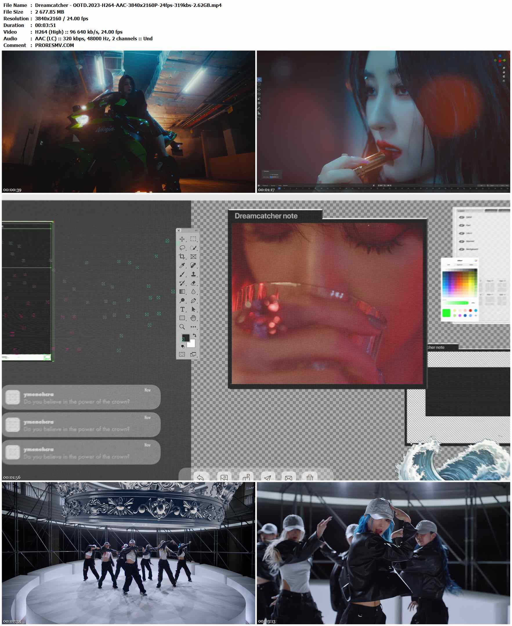 Dreamcatcher - OOTD.2023-H264-AAC-3840x2160P-24fps-319kbs-2.62GB官方MV_高清MV